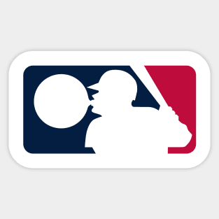 Baseball and bubble gum Sticker